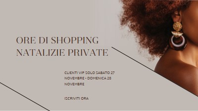 Ore di shopping nelle festività private gray modern-simple