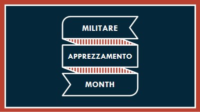 Celebrare il mese dell'apprezzamento militare blue modern-simple