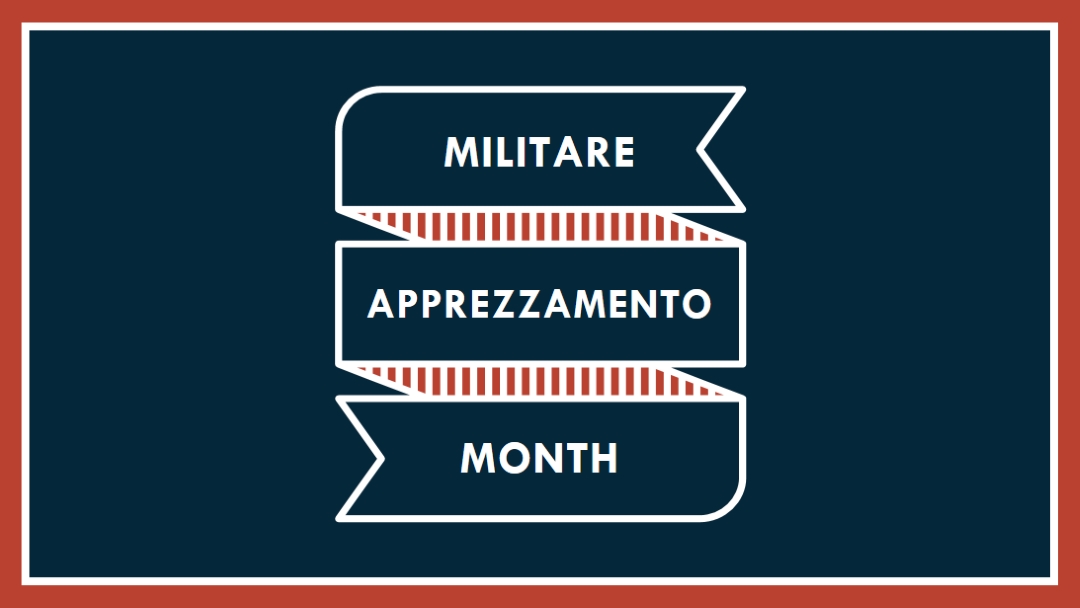 Celebrare il mese dell'apprezzamento militare blue modern-simple