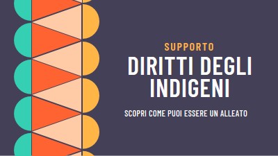 Sostenere i diritti degli indigeni blue modern-color-block