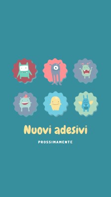 Nuovi adesivi presto disponibili blue whimsical-color-block