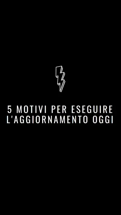 Cinque motivi per eseguire l'aggiornamento black modern-bold