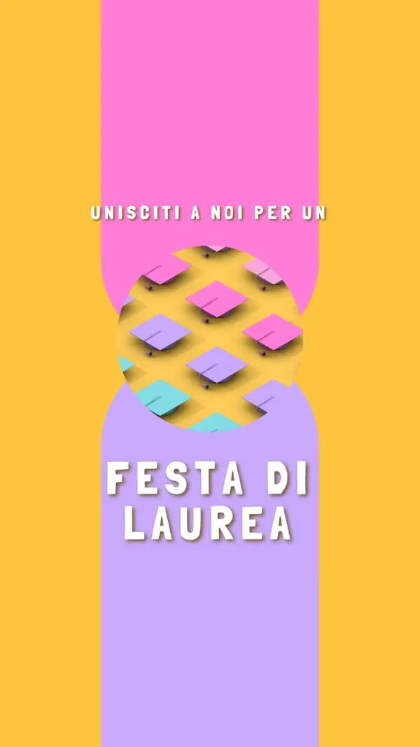 Partecipa alla festa di laurea yellow whimsical-color-block