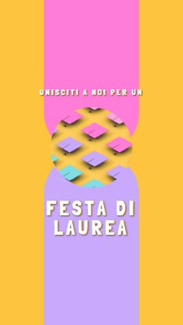 Partecipa alla festa di laurea yellow whimsical-color-block