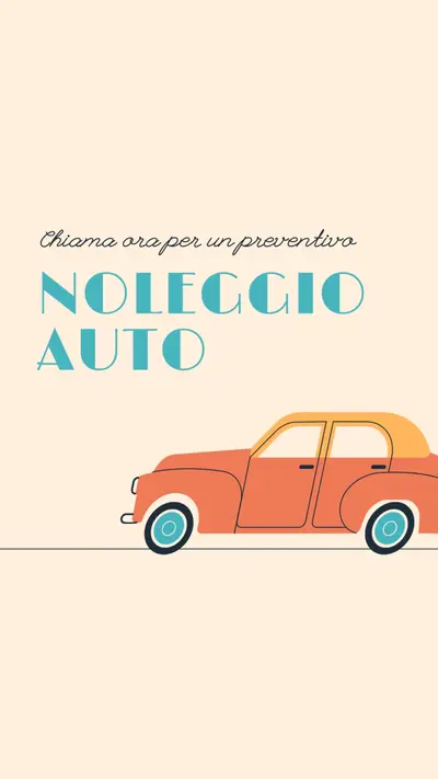 Offerta su auto a noleggio orange whimsical-color-block