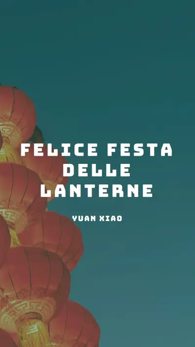 Festeggiando il Festival delle Lanterne blue modern-simple