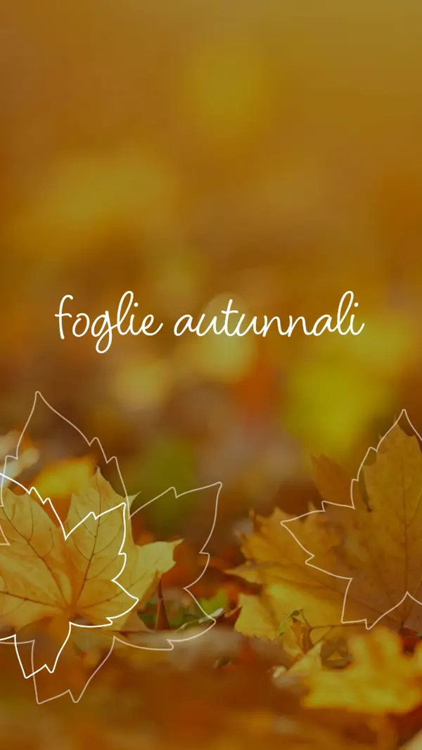 Foglie autunnali orange organic-simple