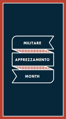 Celebrare il mese dell'apprezzamento militare blue modern-simple