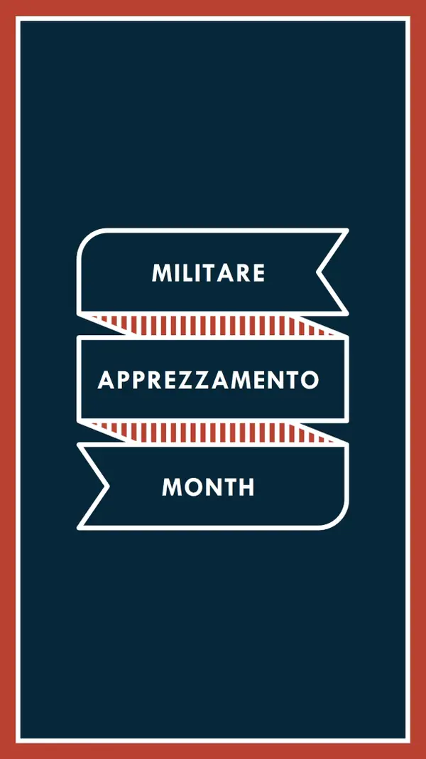 Celebrare il mese dell'apprezzamento militare blue modern-simple