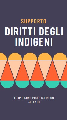 Sostenere i diritti degli indigeni blue modern-color-block