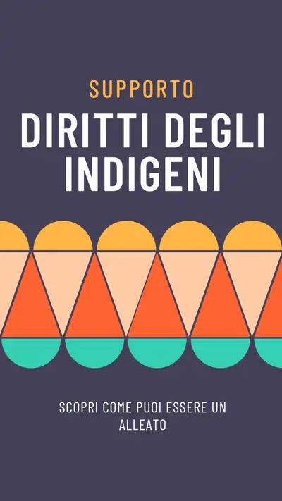 Sostenere i diritti degli indigeni blue modern-color-block