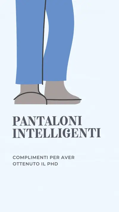 Pantaloni intelligenti blue modern-color-block