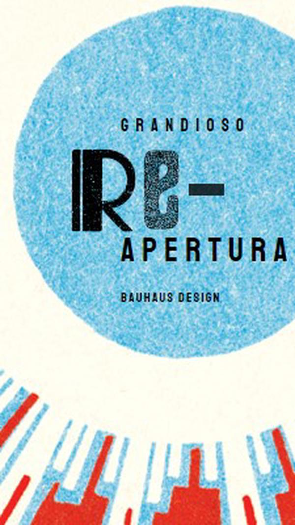 Riaprire in larghezza blue modern-bold