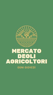 Vieni al mercato degli agricoltori green clean,simple,logo,organic,typographic,rustic