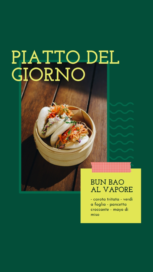 Prova il nostro piatto del giorno green modern,bold,fun,geometric,graphic,label