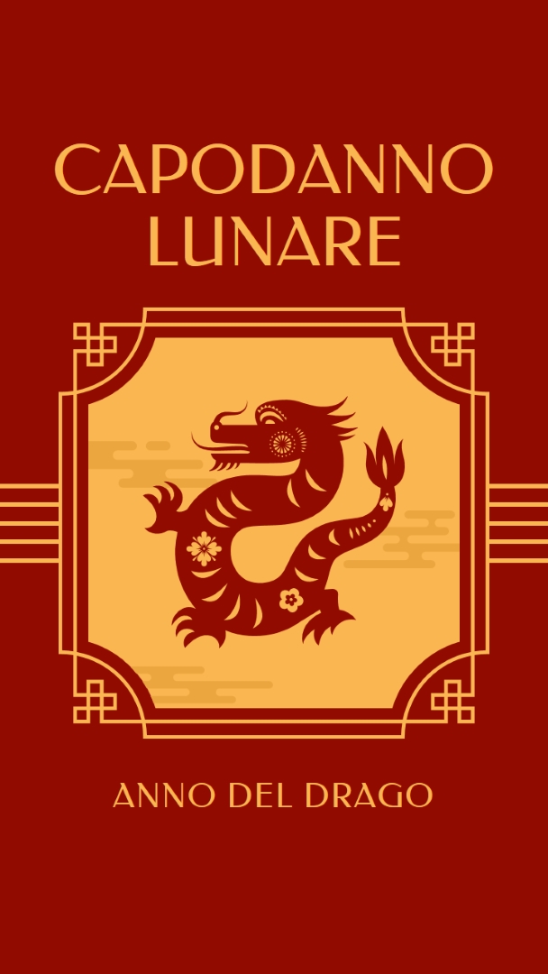 Festeggia il nuovo anno lunare red traditional,classic,lines,frame,graphic,symmetrical