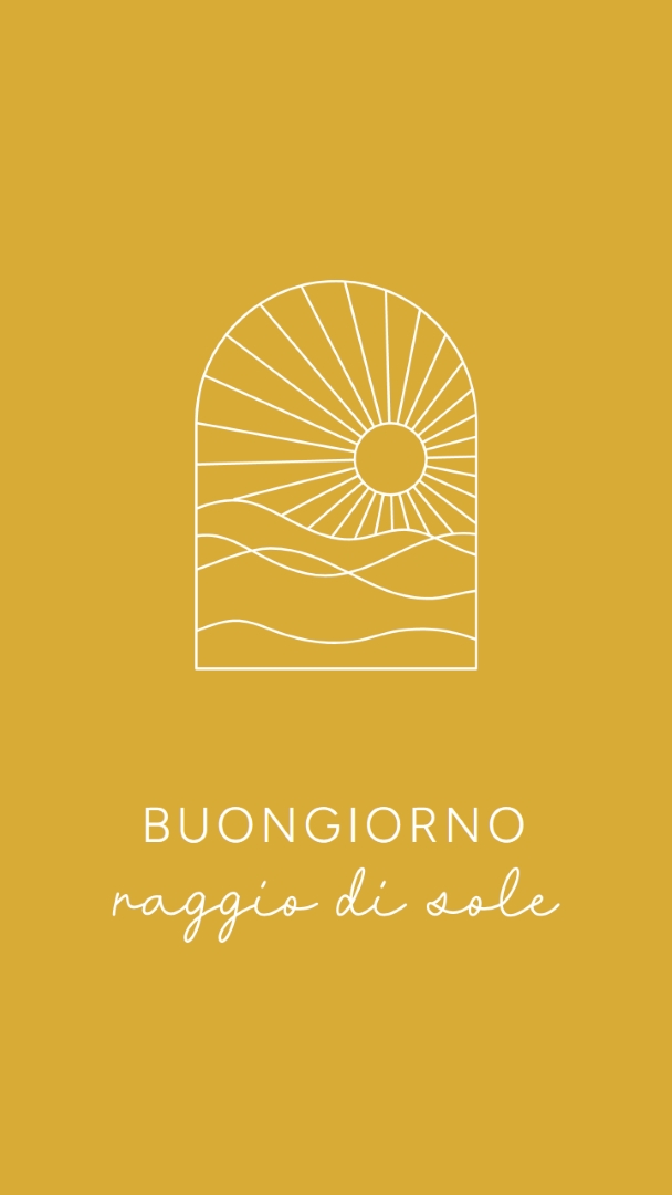 Buongiorno, sole yellow modern,minimal,lines,simple,waves,sun