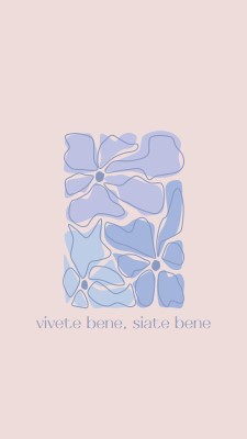 Fiori delicati per un nuovo giorno blue modern,organic,flowers,vintage,minimal,floral