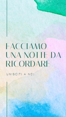 Facciamola una notte da ricordare green minimal,elegant,watercolor