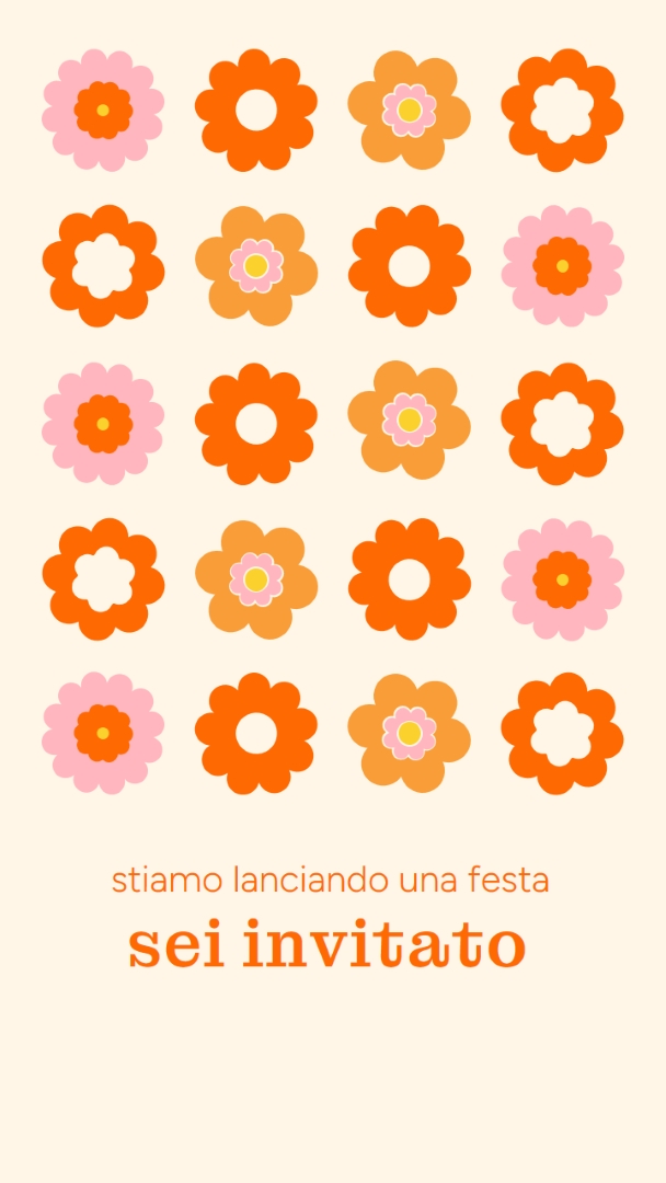 Stiamo organizzando una festa orange bold,fun,graphic