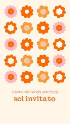 Stiamo organizzando una festa orange bold,fun,graphic