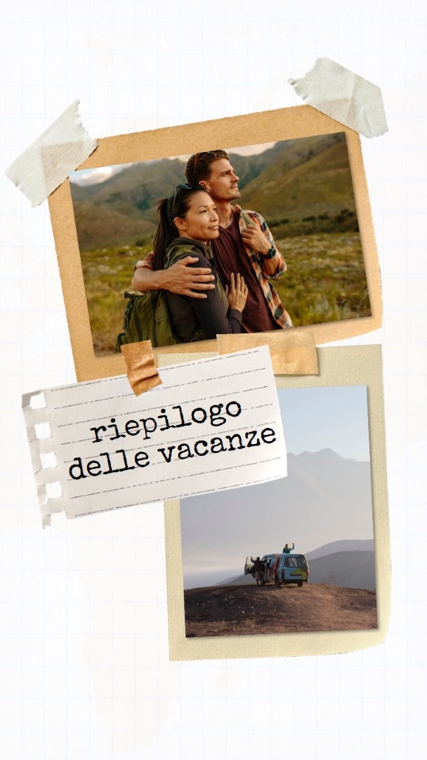 Riepilogo della nostra vacanza white photographic,scrapbook,collage,simple,retro,travel