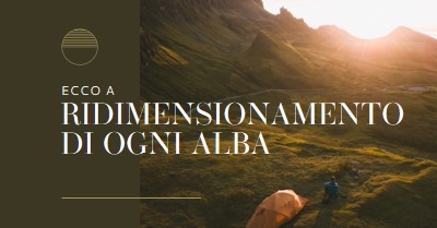 Ridimensionamento di ogni alba green modern,simple,photo,typographic,graphic,motif