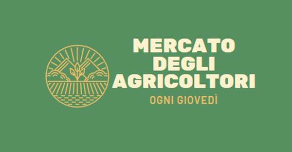 Vieni al mercato degli agricoltori green clean,simple,logo,organic,typographic,rustic