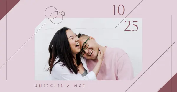 Unisciti a noi per il nostro matrimonio purple minimal,elegant,lines