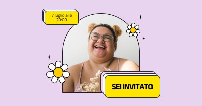 Sei invitato a partecipare pink bright,bold,stickers