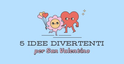 5 divertenti idee per San Valentino blue retro,colorful,characters,bright,fun,cute