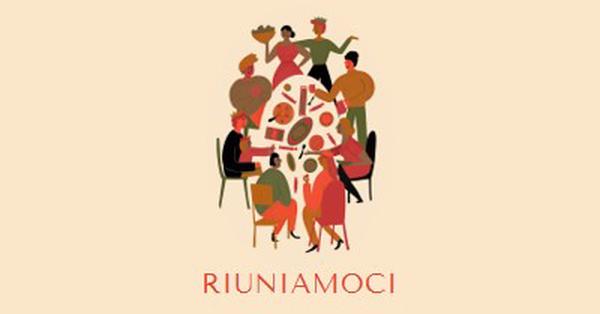 Riuniamoci brown bright,fun,illustration