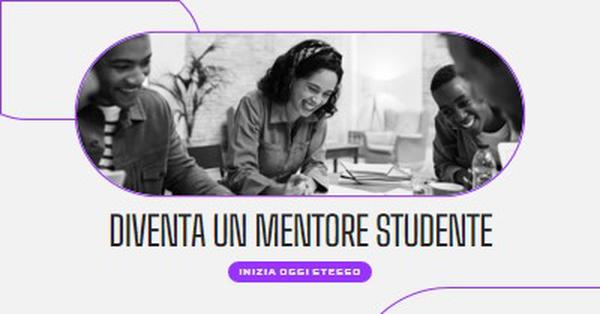 Diventa un mentore studente gray modern,clean,line,monochromatic,minimal,photo