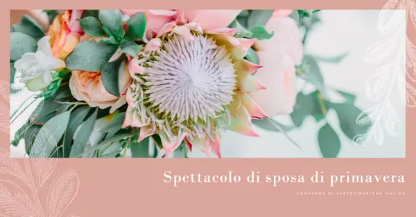 Spettacolo di sposa di primavera pink organic-simple