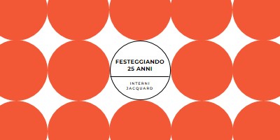 Festeggiando 25 anni orange modern-geometric-&-linear