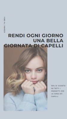 Buona giornata con i capelli blue modern-simple