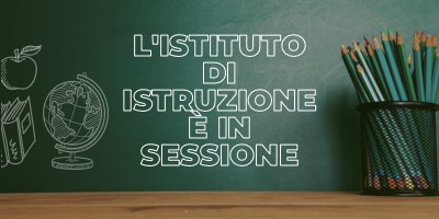 L'istituto di istruzione è in sessione green modern-simple