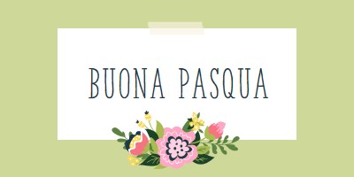 Fiori di Pasqua green whimsical-line