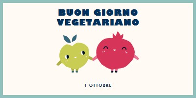 Buon giorno vegetariano white whimsical-line