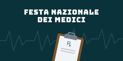 Oggi è la festa del medico nazionale blue modern-simple