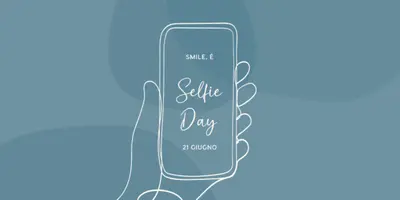 Confidenza con i selfie blue whimsical-line