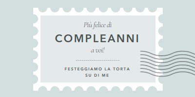 Compleanno meraviglioso blue modern-simple