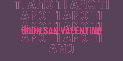 Ti amo, San Valentino purple modern-bold