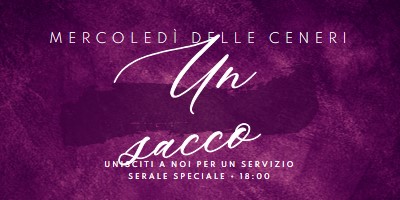 Messa mercoledì delle ceneri purple modern-simple