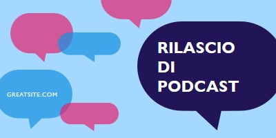 Podcast in calo ora blue modern-color-block