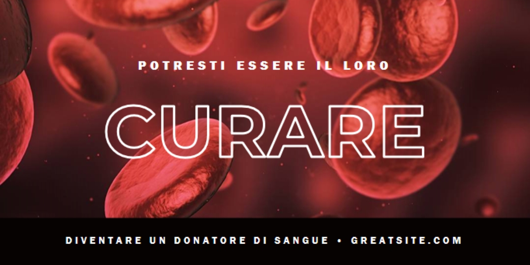 Diventare un donatore di sangue red modern-simple