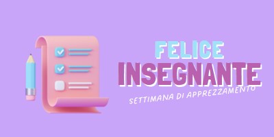 Settimana di apprezzamento per i docenti purple whimsical-color-block