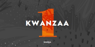 Festeggia il primo giorno di Kwanzaa gray organic-simple