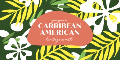 Onorare il patrimonio caraibico americano green organic-simple