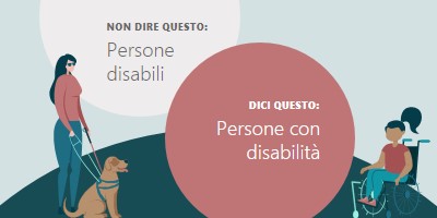 Supportare le persone con disabilità green modern-color-block